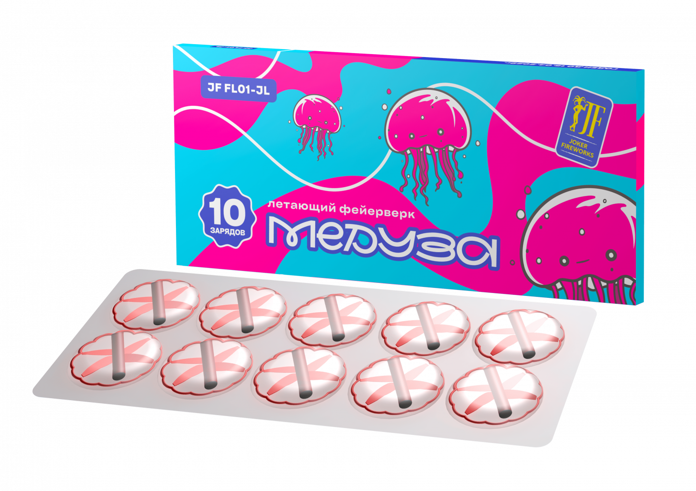 Летающий фейерверк "Медуза"