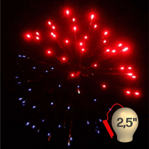 Высотный шар 2,5" Half red half blue