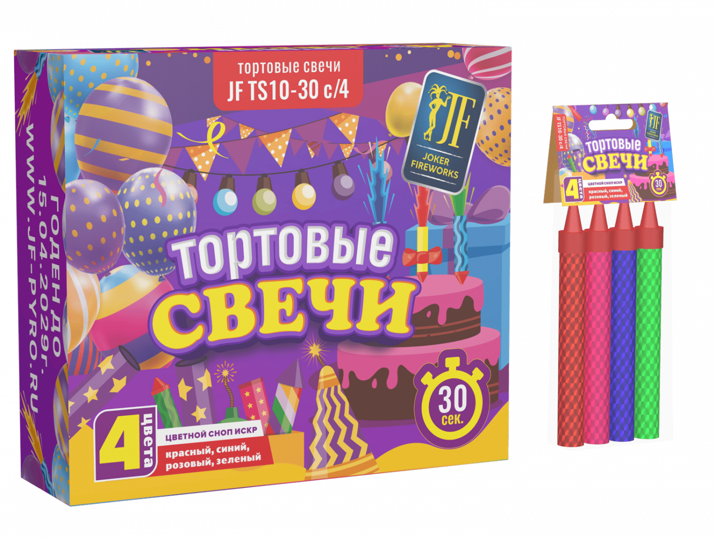 Тортовая свеча TS10-30 с/4
