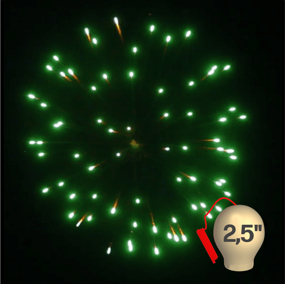 Высотный шар 2,5" Green to crackling