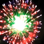 Высотный шар 5" Blue to red to silver strobe w/green pistil