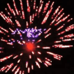 Высотный шар 5" Flower wave w/blue pistil
