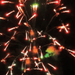 Высотный шар 6" Red and green wave crossette 27-28stars