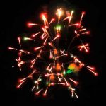 Высотный шар 6" Red and green wave crossette 27-28stars