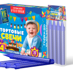 Тортовая свеча TS12-30 blue