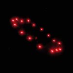 Высотный шар 3" Red to crackling ring