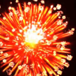 Высотный шар 4" Big crackling with red pistil