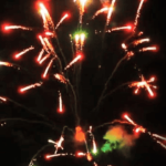 Высотный шар 4" Red and green wave crossette